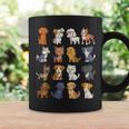 Un Montón De Simpáticos Perros Kawaii De Dibujos Animados Taza de café Ideas de regalos
