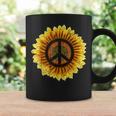 Vintage Sunflower Peace Sign Retro 70S Hippie Flower Power Tassen Geschenkideen