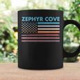 Vintage Sunset American Flag Zephyr Cove Nevada Graphic Print Coffee Mug Gifts ideas