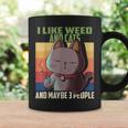 I Like Weed Cats And Maybe 3 People Cat Cannabis Grass Tassen Geschenkideen