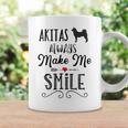 AKITAS ALWAYS MAKE ME SMILE Cute Design For Women Girls Tank Top Graphic Print Coffee Mug Gifts ideas