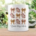American Football Game Day Vibes Coquette Bow Football Lover Coffee Mug Gifts ideas