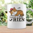 Chat Humour Travail À Faire Rien Idée Sommeil Flemme Tasse Idées cadeaux