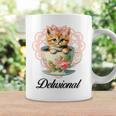 Delusional Coquette Cat Kitten Pink Bow Ribbon Y2k Aesthetic Coffee Mug Gifts ideas