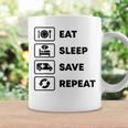 Eat Sleep Save Repeat Ambulancia Conductor Primeros Auxilios Rescate Regalo Taza de café Ideas de regalos