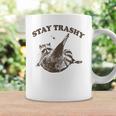 Raccoon Stay Trashy Fun Meme Gray Tassen Geschenkideen