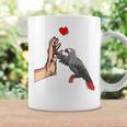 Grey Parrot Love Parrot Heart Bird Tassen Geschenkideen