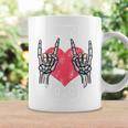 Let's Rock And Roll Musicintage Corazón Concierto Rock Manga Larga Taza de café Ideas de regalos