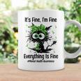 Mental Health Warrior Awareness Black Cat Brain Illness Coffee Mug Gifts ideas