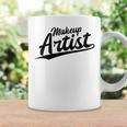 Retro Swoosh Job Title Makeup Artist Taza de café Ideas de regalos