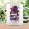 Trump Lady Inauguration Day 2025 Messy Bun American Flag Coffee Mug Gifts ideas