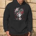 Anime Manga Motif Red Eyes Illustration Anime Kapuzenpullover Lebensstil