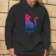 Bisexual Astrology Cat Colours Of Bi Pride Flag Kapuzenpullover Lebensstil