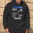 Boarding Pass Ibiza Ibz Flight Ticket Ibiza Kapuzenpullover Lebensstil