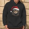 Cat With Christmas Hat Christmas Cat Santa Kapuzenpullover Lebensstil