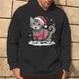 Cat Wearing Ugly Christmas Jumper And Santa Hat Cute Kitten Kapuzenpullover Lebensstil