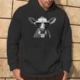 Cool Holstein Head With Sunglasses Farmer Cow Motif Kapuzenpullover Lebensstil