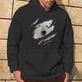 Cute Polar Bear Face Animal Rider Polar Bear Ripped Kapuzenpullover Lebensstil