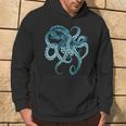 Deep Sea Blue Octopus In Combat Posture Kapuzenpullover Lebensstil