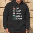 Eat Sleep Anime Gaming Repeat Sudadera Estilo de vida