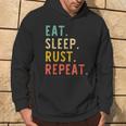 Eat Sleep Rust Repeat Programming Retrointage Kapuzenpullover Lebensstil