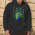 Elegant Peacock Eye Bird Watcher Blue Peacock Kapuzenpullover Lebensstil