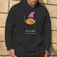Fish With Attitude Aleta De Tiburón Sarcástica Divertida Y Atrevida Sudadera Estilo de vida