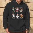 Christmas Reindeer Penguin Graphic With Santa Hat Kapuzenpullover Lebensstil