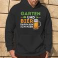 Garten Und Bier Darum Bin Ich Hier Gärtner Hobbygärtner Kapuzenpullover Lebensstil