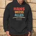 Hans Weiss Alles Hans Kapuzenpullover Lebensstil