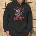 Heavy Metal Santa Claus Rock Holiday Navidad Música Rock Sudadera Estilo de vida