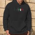 With Italian Heart Beat Ecg Pulse Italiano Italia Kapuzenpullover Lebensstil