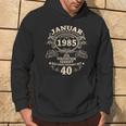 January 1985 40 Years intage 40Th Birthday Man Kapuzenpullover Lebensstil