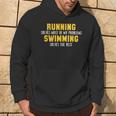 La Course À Pied Résout La Plupart De Mes Problèmes De Natation Et Résout Le Reste Sweat à capuche Lifestyle