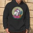 Lindo Unicornio Kawaii De Dibujos Animados Con Rosas Y Piña Sudadera Estilo de vida