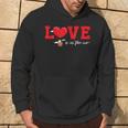 Love Is In The Air Flying Hot Air Balloon Kapuzenpullover Lebensstil