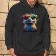 Meerkat With Sunglasses Colourful Popart Cute Meerkat Kapuzenpullover Lebensstil