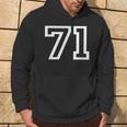 Número 71Arsity Sports Team Cumpleaños Edad Año Sudadera Estilo de vida