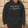 Rat-A-Tat Tat M-4 Ar-15 Rifle Gun Amantes De Pistola Sudadera Estilo de vida