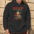 Rocking Around The Christmas Tree Santa Rock And Roll Guitar Kapuzenpullover Lebensstil