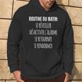 Routine Du Matin Se Réveiller Alarme Se Retourner Rendormir Sweat à capuche Lifestyle