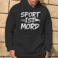 Sport Ist Mord Anti Unsporty Knife Lazy Retro Kapuzenpullover Lebensstil