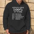 Worker Always Give 100 At Work Kapuzenpullover Lebensstil