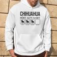 Chihuahua Hört Auf Wort Chihuahua Gray Kapuzenpullover Lebensstil