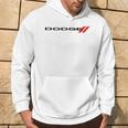 Dodge Wordmark Logo Gray Kapuzenpullover Lebensstil