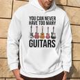 Never Too Many Guitars Guitar Kapuzenpullover Lebensstil