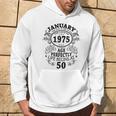 January 1975 50 Years Decoration 1975 50Th Birthday Kapuzenpullover Lebensstil