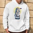 Linda Chica Anime Con Un Gato Para Amante De Los Gatos Kawaii Sudadera Estilo de vida