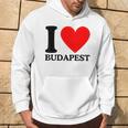 With I Love Budapest Motif Kapuzenpullover Lebensstil