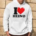 I Love Heino Gray Kapuzenpullover Lebensstil